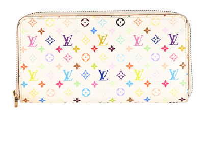 Louis Vuitton x Takashi Murakami Sarah Wallet, &pound;210, Accessories, Beige/Blue/Green/Grey/Orange/Pink/Purple/Red/White/Yellow, Canvas, Front view
